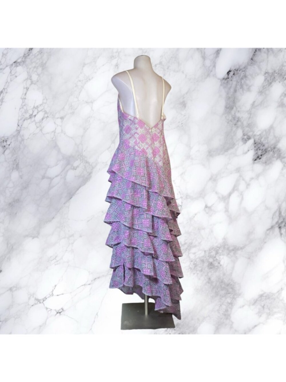 MAJORELLE Oracle Gown in Purple & Silver - Picture 4 of 11